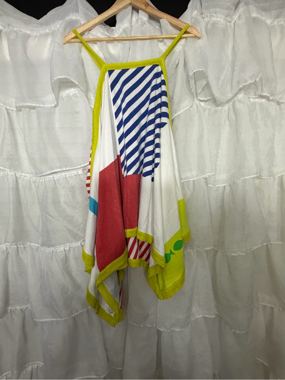 Girls' Lime Green-Trim Striped & Colorblock Swim Coverup